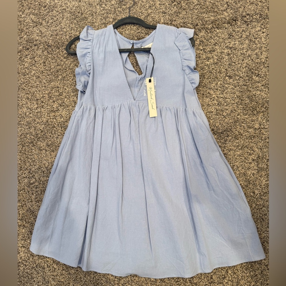 Light Blue Dress with Built in Shorts